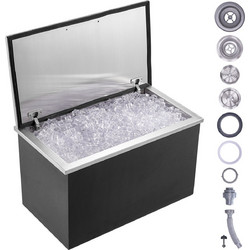 VEVOR 24"x20"x15" Drop in Ice Chest Cooler Ice Doll από ανοξείδωτο ατσάλι με κάλυμμα