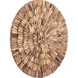 BOHO ΔΙΑΚΟΣΜΗΤΙΚΟ ΤΟΙΧΟΥ ΣΤΡΟΓΓΥΛΟ CHIIKI HM4300 DRIFTWOOD ΣΕ ΦΥΣΙΚΟ Φ98 εκ
