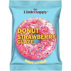 Τhe Little Happy Donut Strawberry Glaze Ατομικό Γλυκό Σνακ, 50g