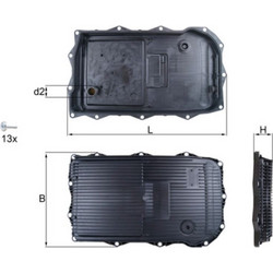 Mahle Κάρτερ λαδιού, αυτόμ. κιβ. ταχυτ. - Hx 184KIT