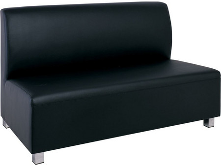 Woodwell Bandy Διθέσιος Καναπές από Δερματίνη Μαύρος 130x71x88cm E952,22