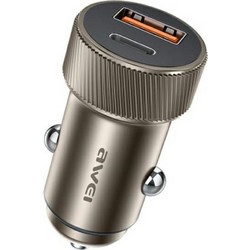 Awei Car Charger 33W USB+USB-C Brown - (C-857)
