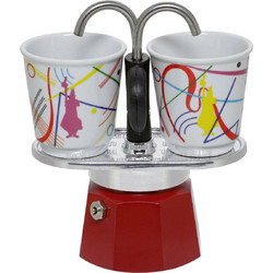 Bialetti Mini Express Set Μπρίκι Espresso 2Cups Κόκκινο