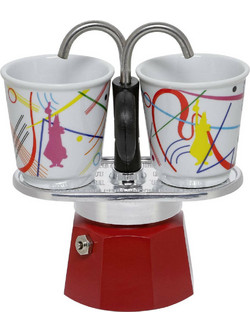 Bialetti Mini Express Set Μπρίκι Espresso 2Cups Κόκκινο