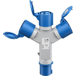Goobay Cee Adapter, Cee Plug To 3x Cee Coupler - (76237)