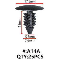 Maestro A14A Κλιπς Συγκρατησης Αμαξωματος (TREE TYPE)