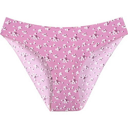 Γυναικείο ψηλόμεσο σλιπ χωρίς ραφές floral Μωβ