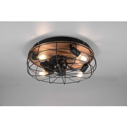 Trio Lighting Trondheim R61105032 Ανεμιστήρας Οροφής 48cm με Φως & Τηλεχειριστήριο Μαύρος