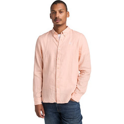 Timberland Ανδρικό Πουκάμισο Λινό Μακρυμάνικο Overshirt Κοραλί TB0A2DC3DJ