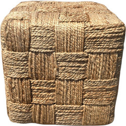 Πουφ γιούτα φυσικό 40x40x40εκ