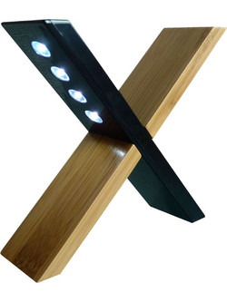 Ηλιακό LED Φωτιστικό Γραφείου από Φυσικό Bamboo και USB Φόρτιση - PowerPlus Sphynx