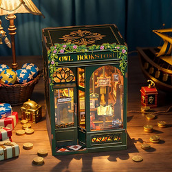 Cutebee Owl Bookstore 3D Book Nook DIY 88 Κομμάτια 17cm