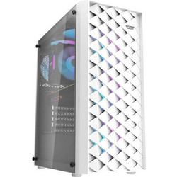 Darkflash DK351 White Gaming Midi Tower Κουτί Υπολογιστή με Πλαϊνό Παράθυρο