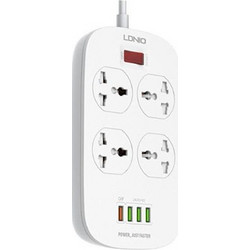Ldnio Πολύπριζο 4 Θέσεων με 4 USB-A και Καλώδιο 2m Sc4407q
