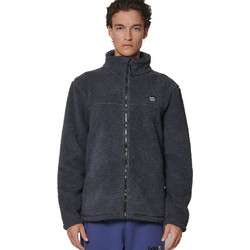 Body Action Ανδρική Ζακέτα Fleece με Κουκούλα και Φερμουάρ Ανθρακί 073533-01