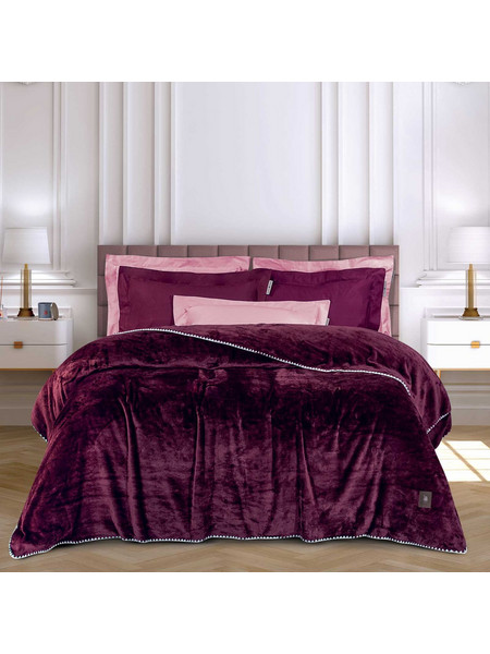 GREENWICH POLO CLUB ΚΟΥΒΕΡΤΑ FLEECE 220X240 ESSENTIAL 4440 BORDEAUX