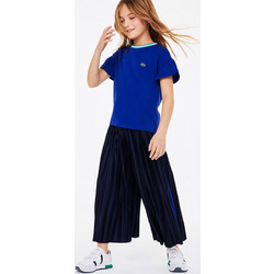 Lacoste παιδικό flared παντελόνι πλισέ (4-12 ετών) - HJ3142 Μπλε Σκούρο