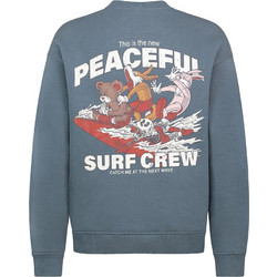 Sublevel Peaceful Unisex Sweatshirt Middle Blue H10608BC21478-19300