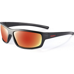 American Optical Pl66 Αθλητικά Γυαλιά Ηλίου Oversized Κοκάλινα Μαύρα με Πορτοκαλί Polarized Φακό