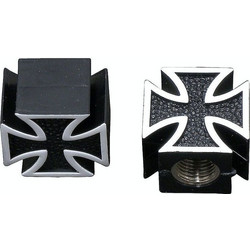 AGVPRO ΚΑΠΑΚΙΑ ΒΑΛΒΙΔΑΣ ΣΤΑΥΡΟΣ MALTESE CROSS 2 ΤΕΜ. ΜΑΥΡΑ