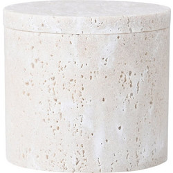 Δοχείο για Βαμβάκι Estia Travertine Εκρού 02-34030