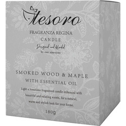 ΑΡΩΜΑΤΙΚΟ ΚΕΡΙ TESORO ΣΕ ΒΑΖΟ SMOKED WOOD - MAPLE (180GR)