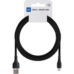 Blue Star Eco - Καλώδιο USB-A σε Micro USB (2A 1m) σε Μαύρο Χρώμα