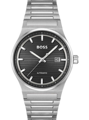 Hugo Boss Candor Automatic Ανδρικό Ρολόι Αυτόματο με Ασημί Μεταλλικό Μπρασελέ 1514117
