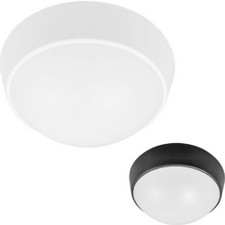 Φωτιστικό Οροφής - Πλαφονιέρα Oviedo Round OVIEDO15RS Με Αισθητήρα Νύχτας/Ημέρας LED 15W 3000/4200/6500K 1550lm Φ18x6,8cm White & Black Bot Lighting