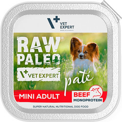 VetExpert Raw Paleo Pate Mini Adult Monoprotein Pate with Beef 150gr