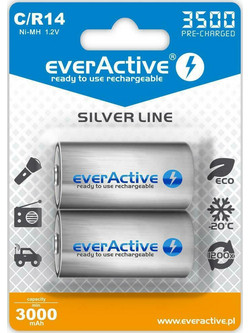 everActive Silver Line Rechargeable C 3500mAh 2τμχ