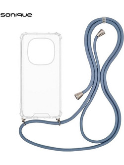 Sonique Armor Clear Back Cover με Κορδόνι Blue Grey (Xiaomi Redmi Note 14 Pro 4G)