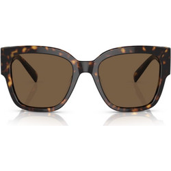 Versace VE4437U Tortoroise Γυναικεία Γυαλιά Ηλίου Τετράγωνα Κοκάλινα Ταρταρούγα με Καφέ Polarized Φακό