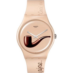 Swatch Γυναικείο Ρολόι με Μπεζ Καουτσούκ Λουράκι SO29Z124