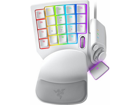 Razer Tartarus Pro Mercury Gaming Keypad με Razer Analog Optical Διακόπτες RGB White
