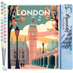 Figured'Art Καμβάς Ζωγραφικής με Αριθμούς - London 40x50cm