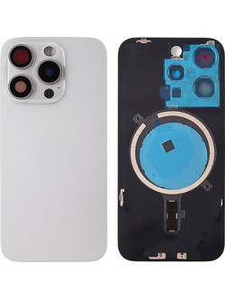 Καπάκι Πίσω Όψης με Μαγνήτη Magsafe για iPhone 15 Pro Max - White Titanium