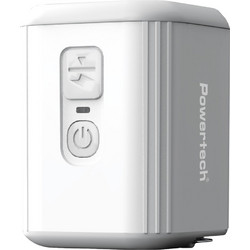 POWERTECH μίνι τρόμπα PT-1553 με φακό, 5W, επαναφορτιζόμενη, λευκή
