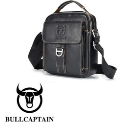 BULL CAPTAIN Ανδρική Τσάντα Ώμου / Χιαστί Μαύρη DJB038