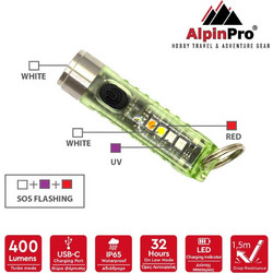 AlpinPro Tiny S11-GN Επαναφορτιζόμενος Φακός Led Αδιάβροχος IP65 400lm
