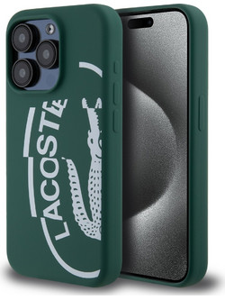 Lacoste Oval Logo Hard Case Θήκη προστασίας από Σιλικόνη για iPhone 15 Pro Πράσινο/Λευκό