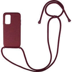 Sonique CarryHang Θήκη Σιλικόνης με Κορδόνι Samsung Galaxy A32 5G Burgundy (200-108-885)