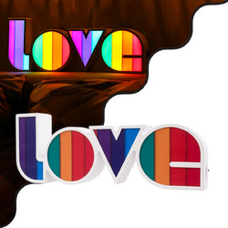 GLOBOSTAR(R) LOVE BOMBING 76550 Μοντέρνο Επιτραπέζιο Φωτιστικό Πορτατίφ LED 2W 120lm 180 DC 4.5V με Μπαταρίες 3xAAA IP20 Ψυχρό Λευκό 6000K - Πολύχρωμο - Μ36 x Π13.5 x Υ4.8cm