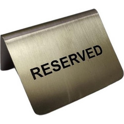 ΣΗΜΑΝΣΗΣ ΑΝΟΞΕΙΔΩΤΗ RESERVED 7.5x6cm 409511/BLK - Max.Home(R)