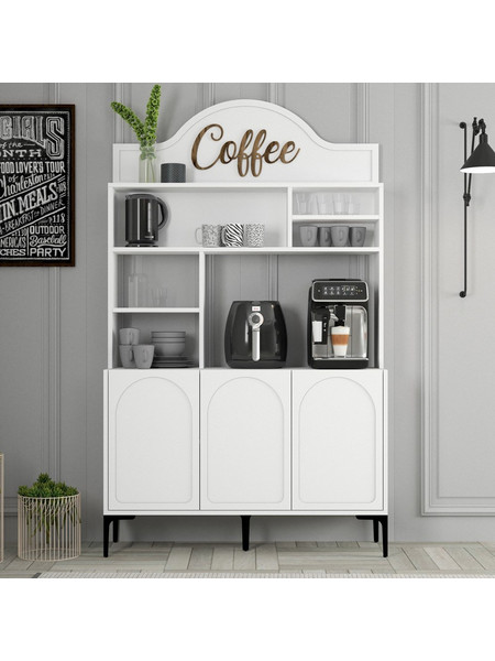 Έπιπλο Bar - Καφέ Lyon 120 - White, Black 845Hct5813 (120x202x35 cm)