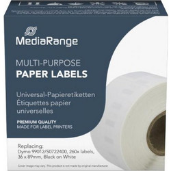 ΕΤΙΚΕΤΕΣ MEDIARANGE MRDY99012 ΓΙΑ DYMO 99012/S0722400 36x89mm 260 PCS WHITE