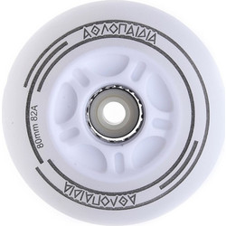 ΑΘΛΟΠΑΙΔΙΑ Men Ροδάκια Φωτιζόμενα 80mm 4 Τμχ - WHITE - 02.10410/80/WH