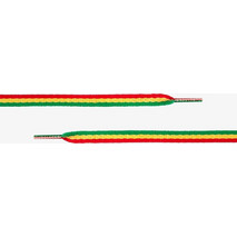 URBAN CLASSICS Men White Flat Tubelaces 140cm - RASTA - 10153A-RASTA