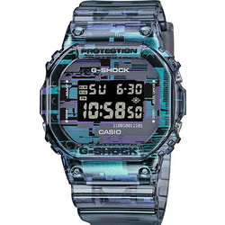 Casio G-Shock Ψηφιακό Ανδρικό Ρολόι Χρονογράφος με Πολύχρωμο Καουτσούκ Λουράκι DW-5600NN-1ER