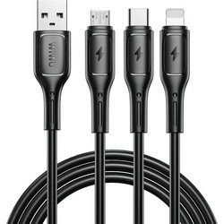 WiWU Starlink WI-C045E Καλώδιο 3-σε-1 USB-A σε USB-C / Micro USB / Lightning - 1m
